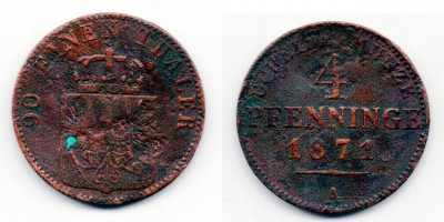 4 пфеннинга 1871 года