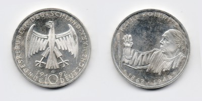 10 марок 1992 года