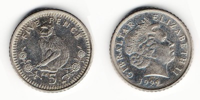 5 pence 1999