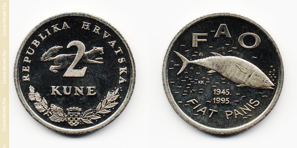 2 kune 1995 Croacia