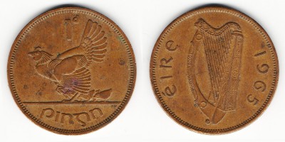 1 пенни 1965 года