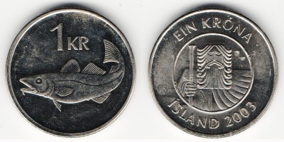 1 krona 2003