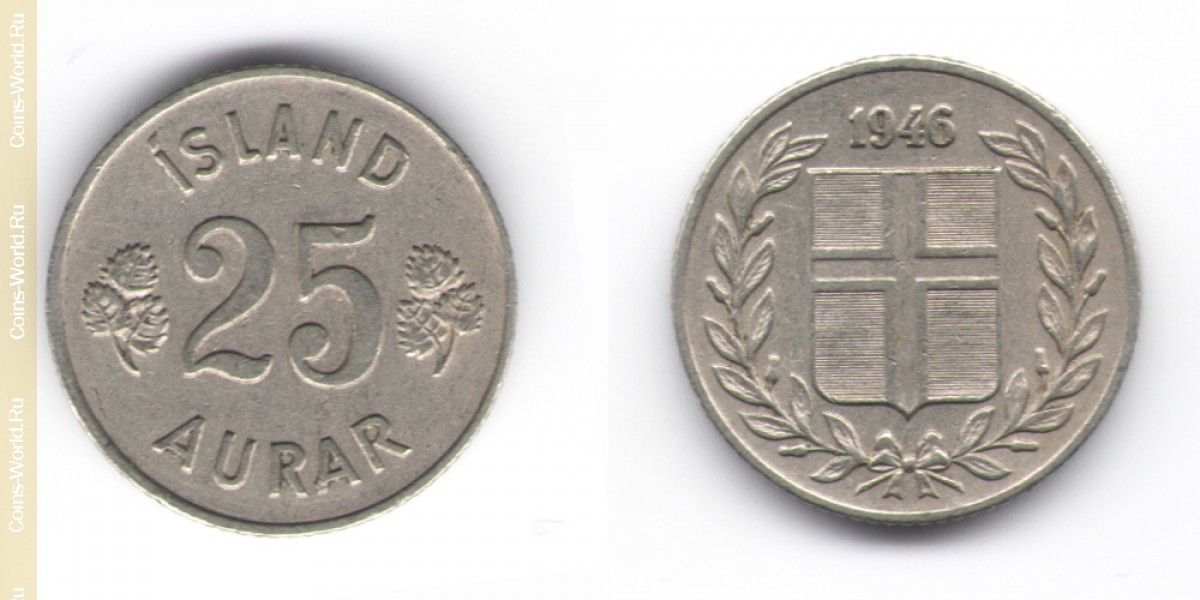25 aurar 1946 Iceland