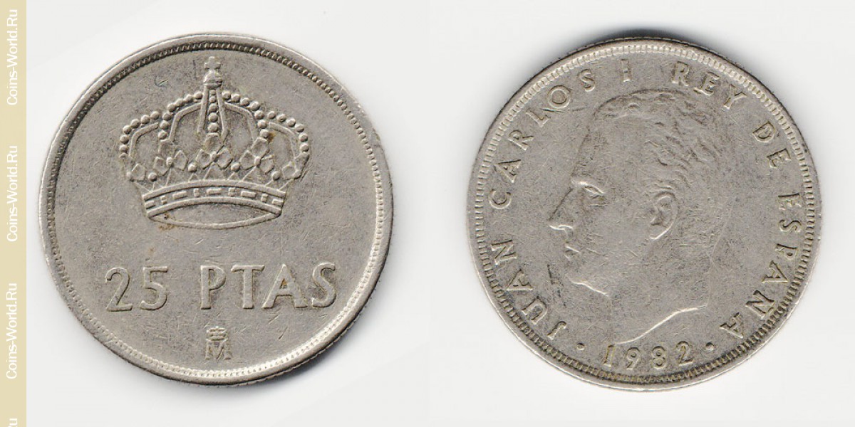 25 pesetas 1982 Espanha