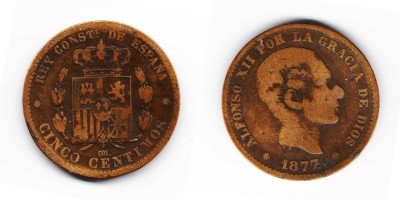 5 céntimos 1877