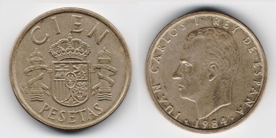 100 pesetas 1984