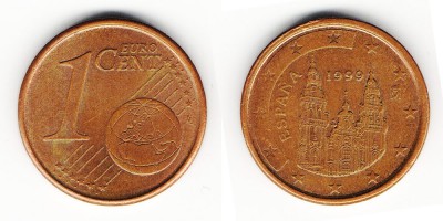 1 евроцент 1999 года