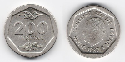 200 pesetas 1987