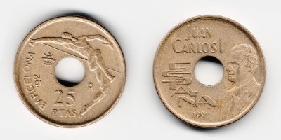 25 pesetas 1991