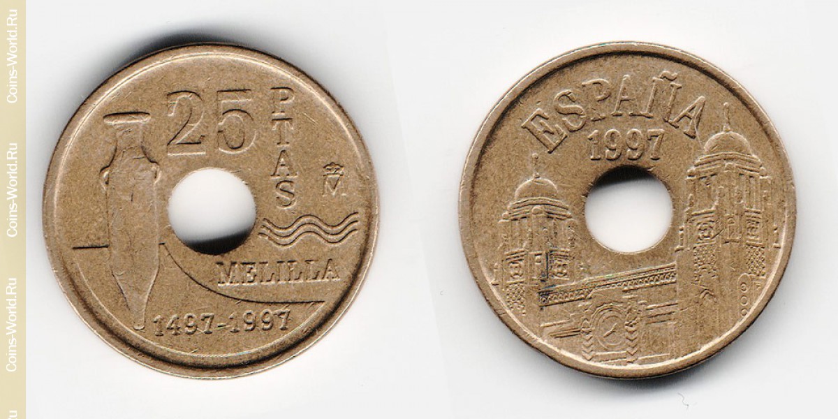 25 pesetas 1997, Espanha