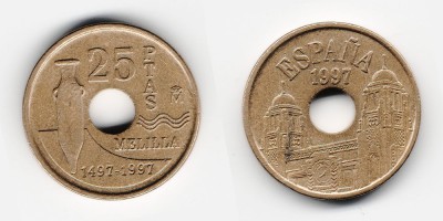25 pesetas 1997