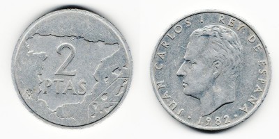 2 pesetas 1982