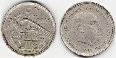 50 pesetas 1957