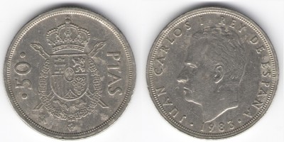 50 pesetas 1983
