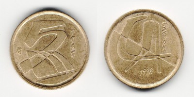 5 pesetas 1998