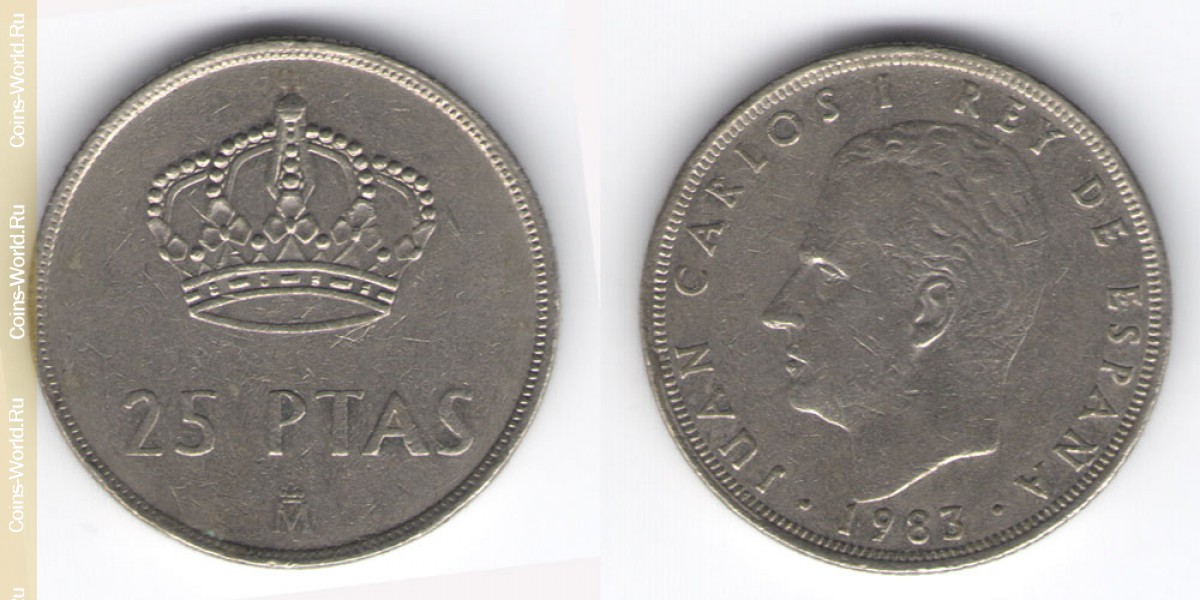 25 pesetas 1983 Espanha