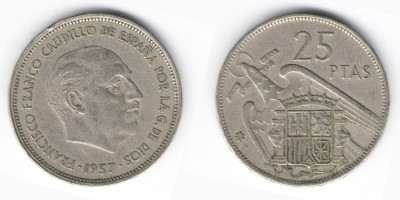 25 pesetas 1957
