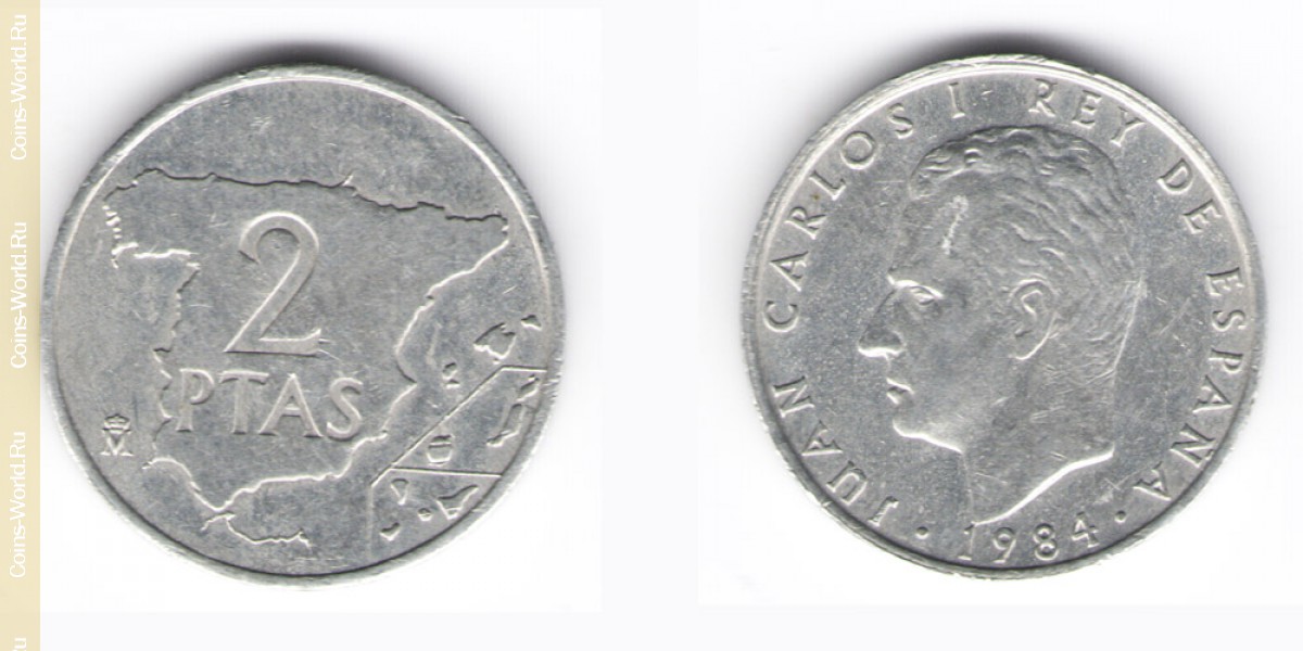 2 pesetas 1984 Spain