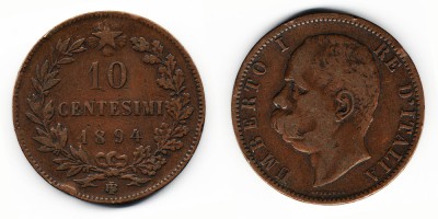 10 centésimos 1894