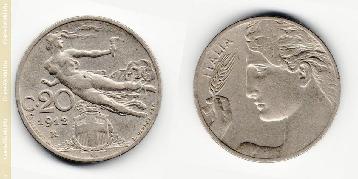20 centésimos 1912, Itália