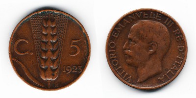 5 centesimi 1923
