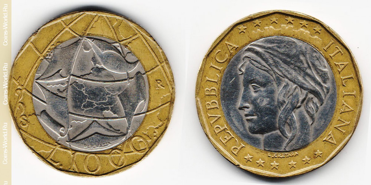 1000 lire 1998 Italy
