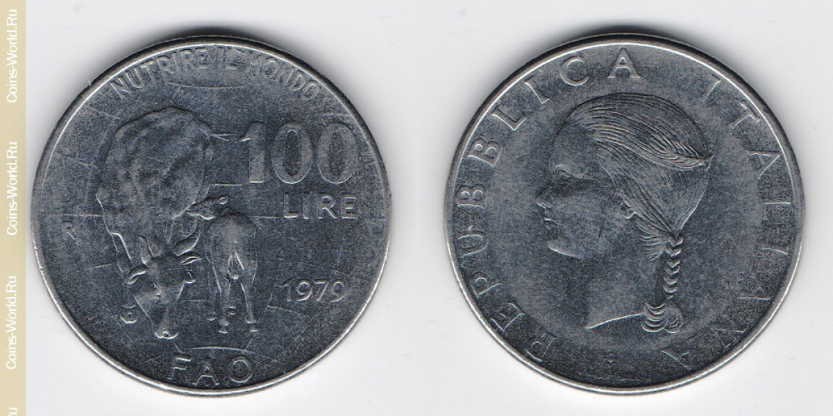 100 lire 1979, Food and Agricultural Organization of the United Nations, Italy