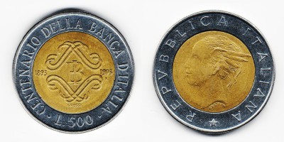 500 лир 1993 года