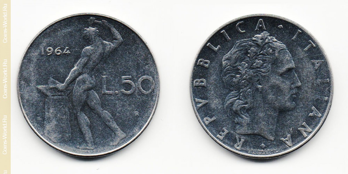 50 лир 1964 года Италия