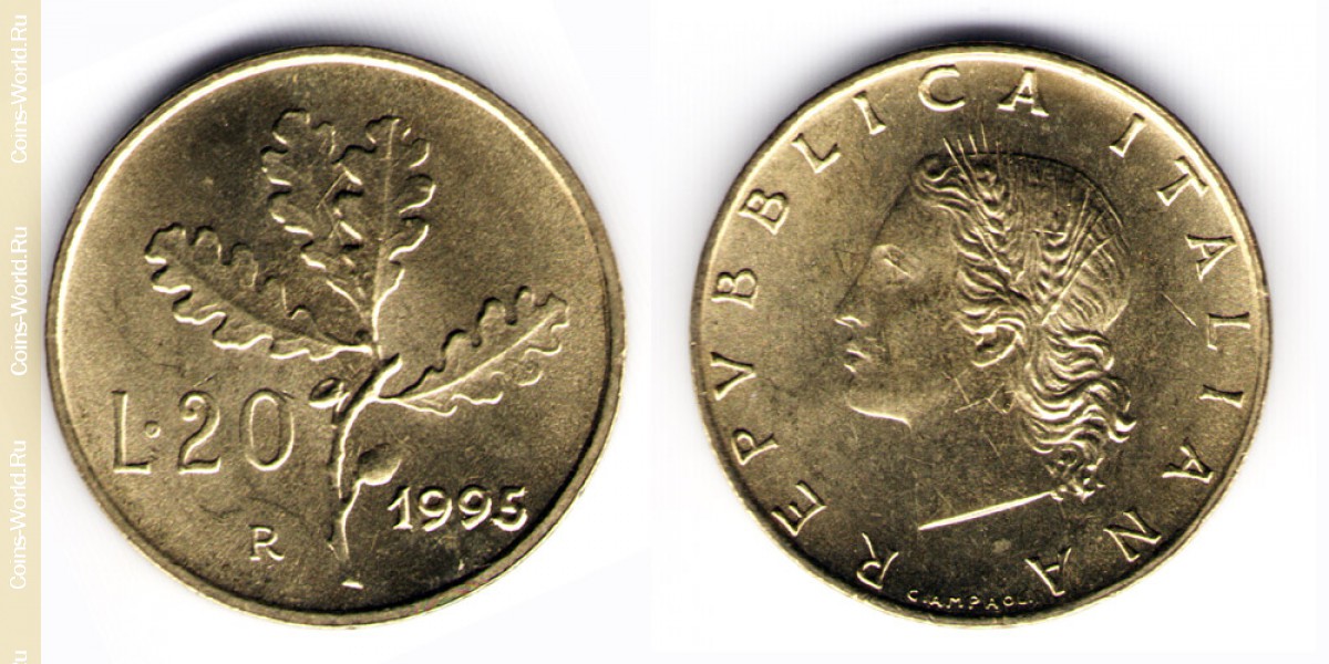 20 Lire 1995 Italien Italien