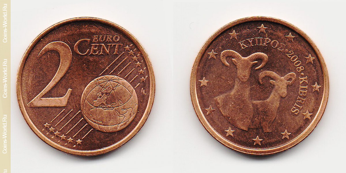 2 евроцента 2008 года Кипр