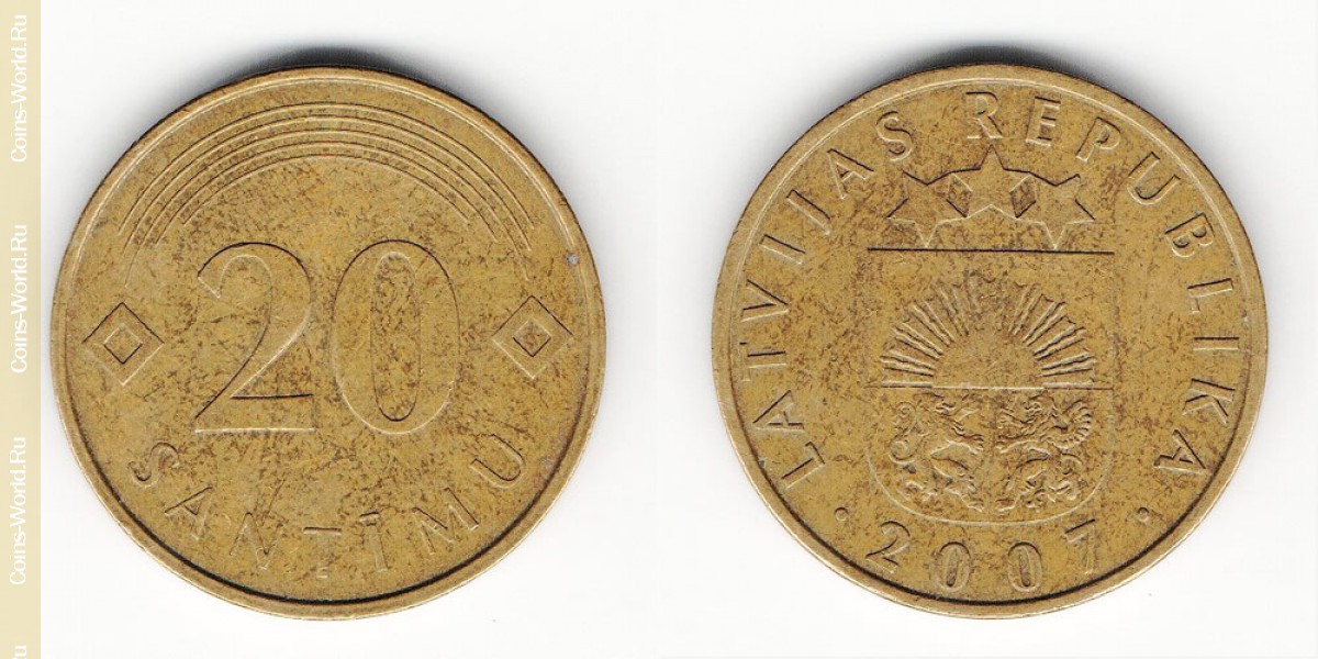 20 Centimes 2007 Lettland