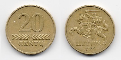 20 centas 2008