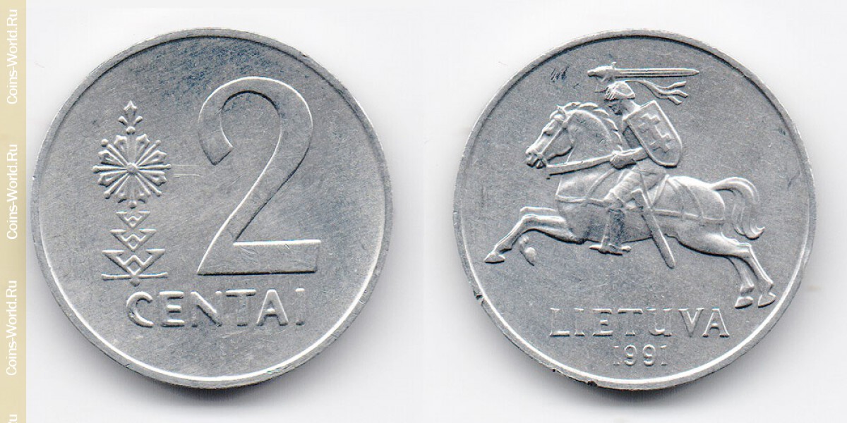 2 Cent Litauen 1991
