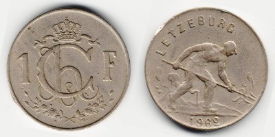 1 франк 1962 года