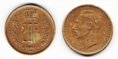 20 франков 1981 года