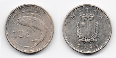 10 центов 1998 года