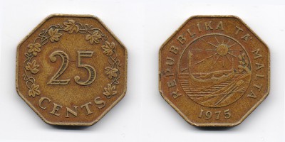 25 центов 1975 года