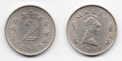 2 цента 1977 года