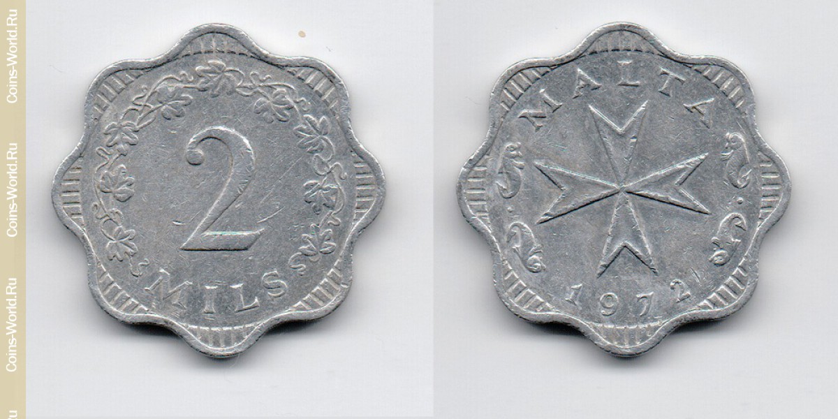 2 mils 1972 Malta
