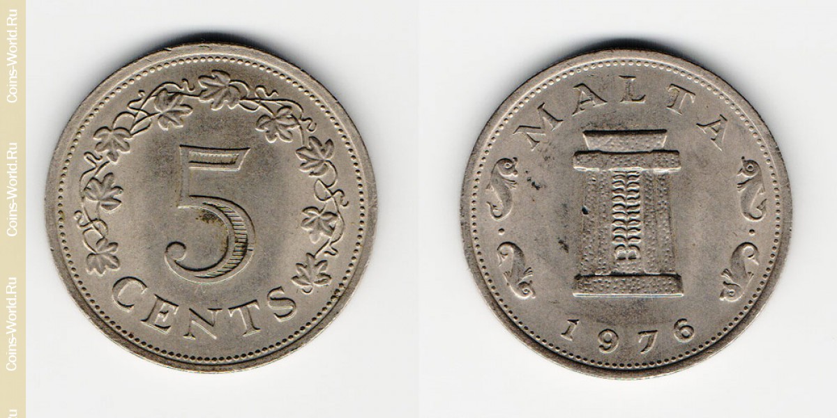 5 cêntimos 1976 Malta