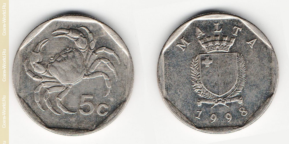 5 cêntimos 1998 Malta