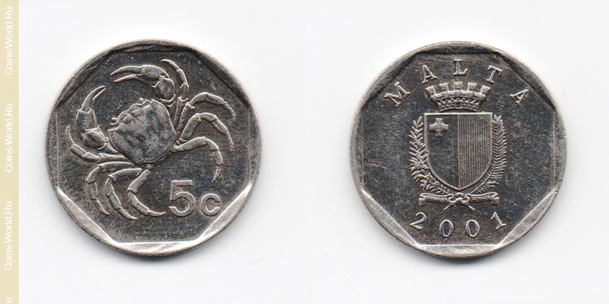 5 centavos 2001 Malta