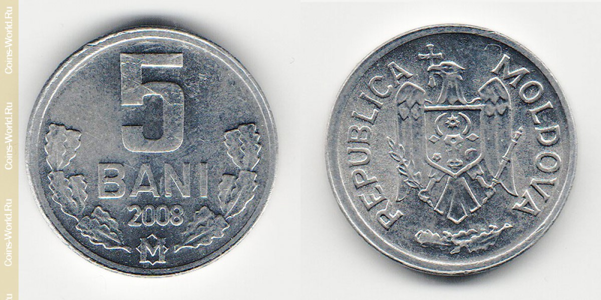 5 bani 2008, Moldávia