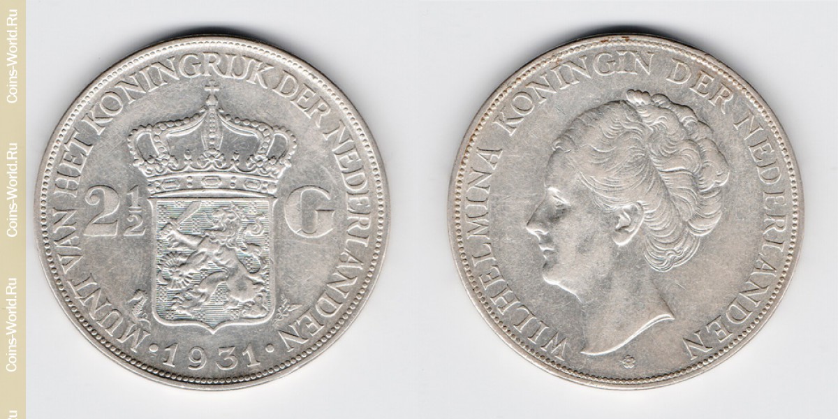 2 1/2 Gulden Niederlande 1931