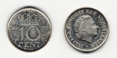 10 центов 1977 года 