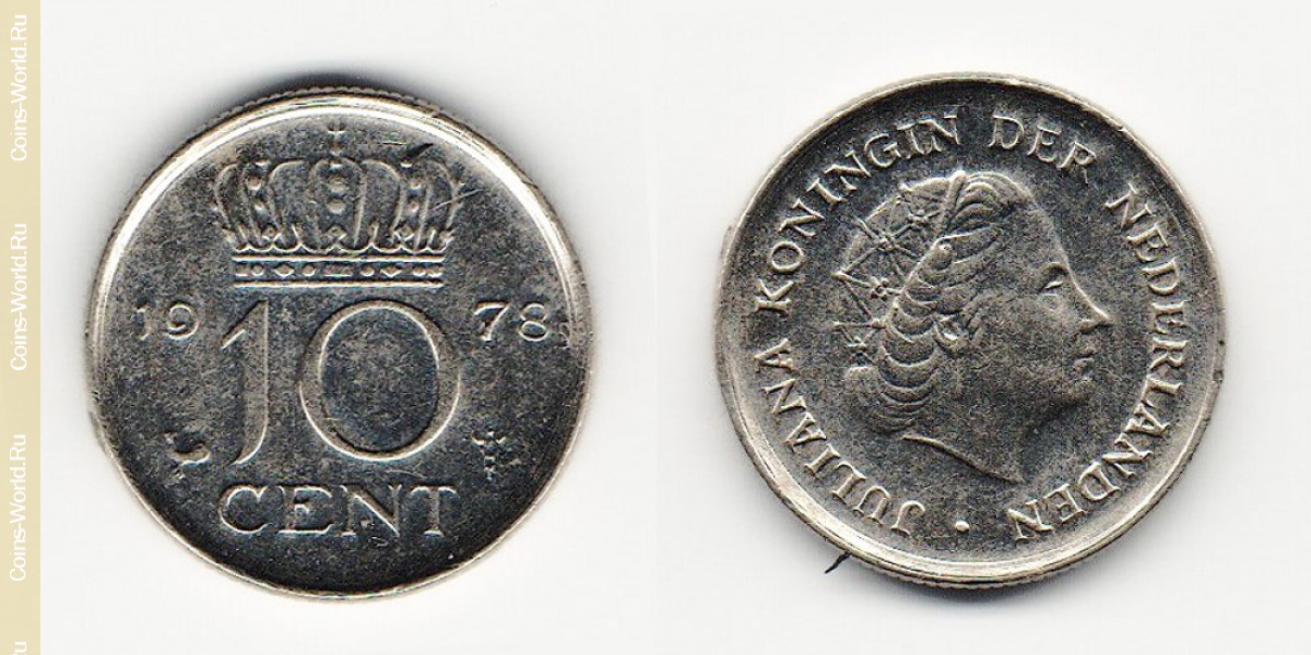 10 cents 1978, the Netherlands