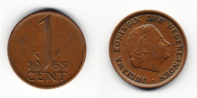  1 цент 1963 года 