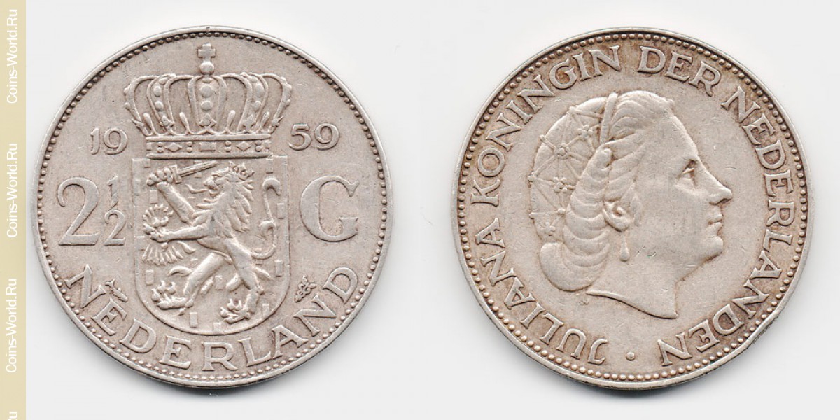 2 1/2 Gulden Niederlande 1959