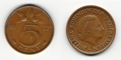 5 cêntimos 1957